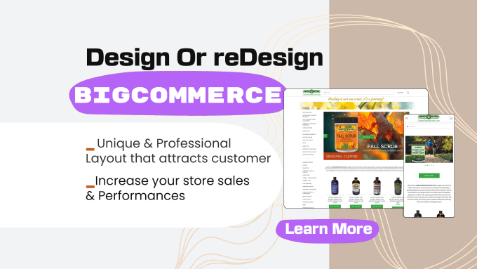 Gig Preview - Develop or redesign bigcommerce website professionally