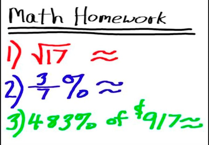 Do math homework