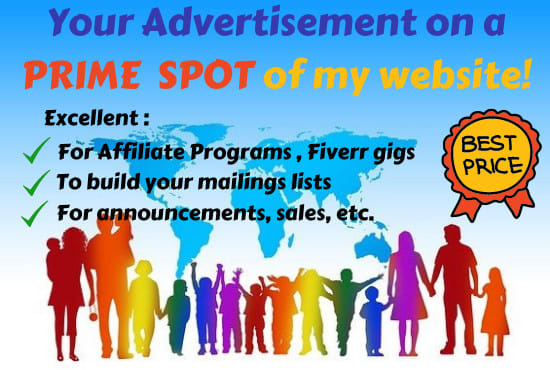 Gig Preview - Display your advertisement on my website