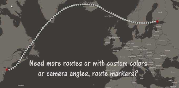 Gig Preview - Make a flat route map for your travel video