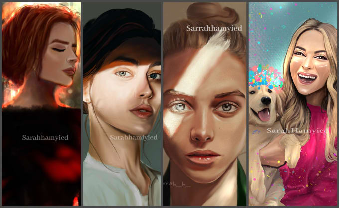 Gig Preview - Paint your realistic digital portraits