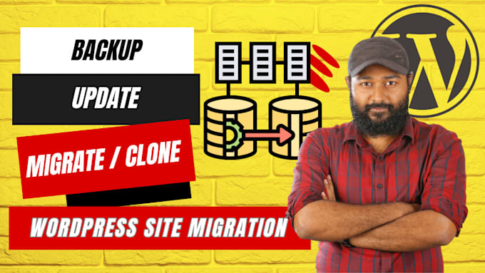 Gig Preview - Urgently migrate, transfer, backup, move wordpress site within 24hrs