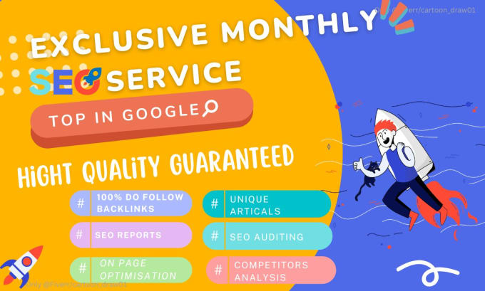 Gig Preview - Complete monthly SEO service with high quality backlinks