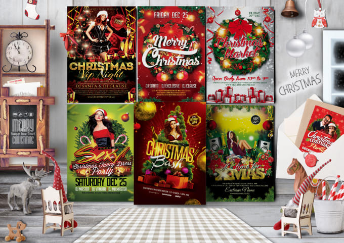 Gig Preview - Design christmas flyer and graphics