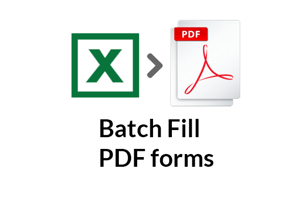 Gig Preview - Use excel data in csv to batch fill PDF forms