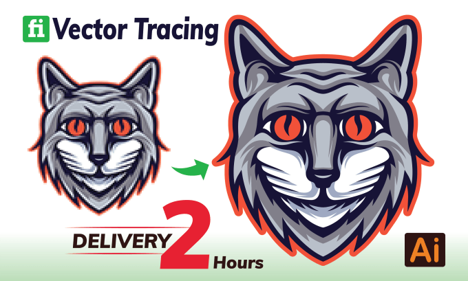 Gig Preview - Vector tracing, redraw logo within 2 hours