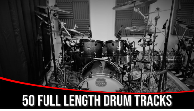 Gig Preview - Provide 50 pre recorded full drum tracks