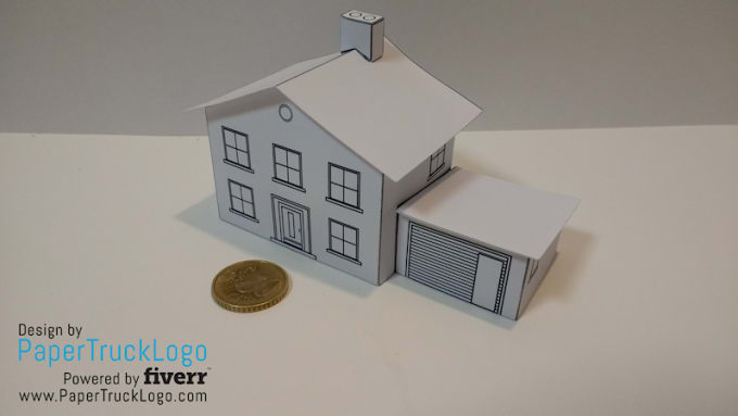 Gig Preview - Make a papercraft house with your logo on it