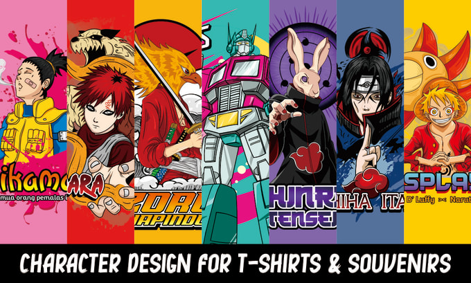 Gig Preview - Design vector and character illustration for apparel, souvenirs, and more