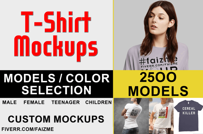 Bestseller - create 5 impressive realistic HD t shirt mockup