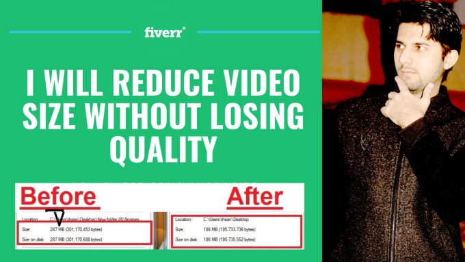 Gig Preview - Compress or reduce video size without losing quality