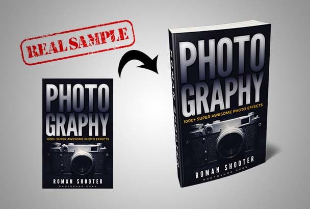 Gig Preview - Convert book cover to 3d paperback mockup