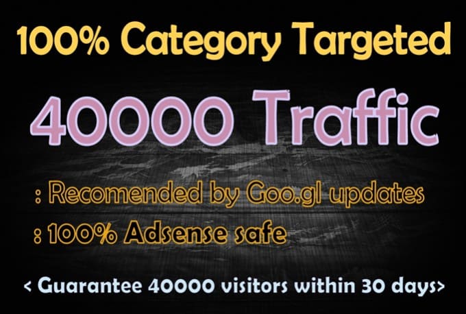 Gig Preview - Send 40k category targeted usa base real web traffic