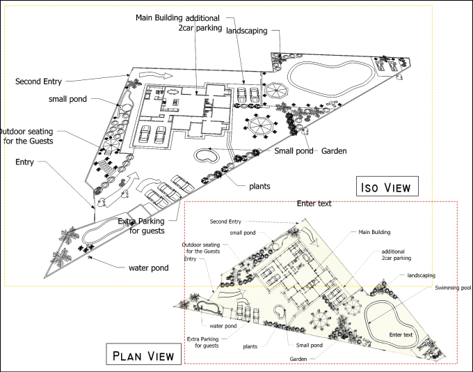 Gig Preview - Do attractive interior design and exterior 2d plans in autocad