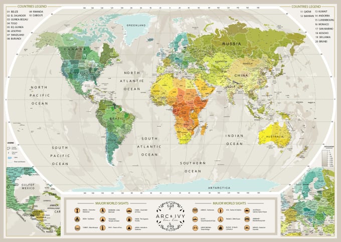 Gig Preview - Do beautiful scratch map of the world or any country