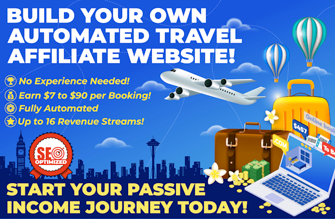 Gig Preview - Create an automated travel affiliate website for passive income