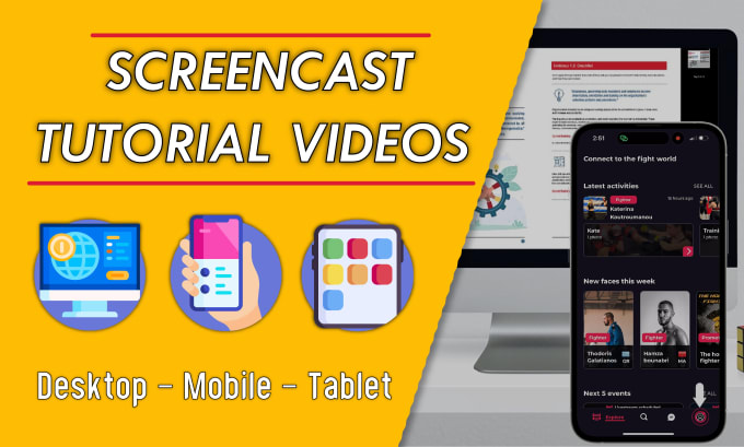 Gig Preview - Screencast how to use website or app tutorial video