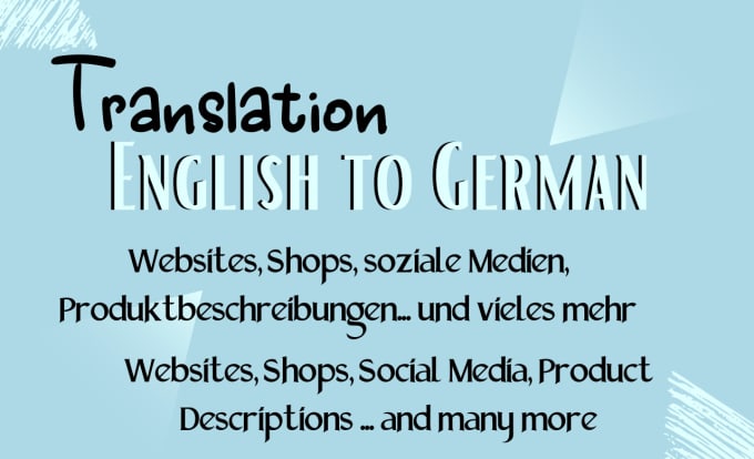 Gig Preview - Translate from english to german