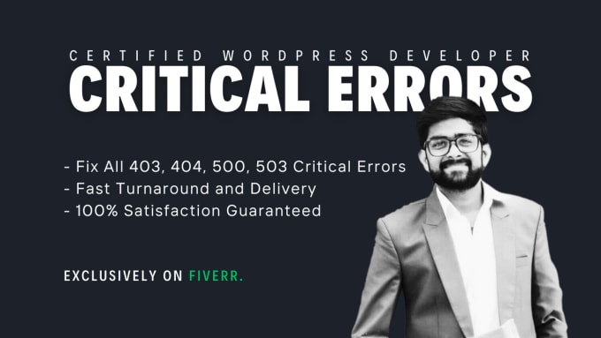 Gig Preview - Fix 403, 404, 500, 503 critical errors in wordpress website