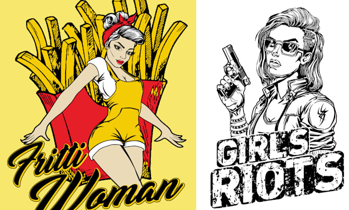 Gig Preview - Design an illustration based vintage retro logo design