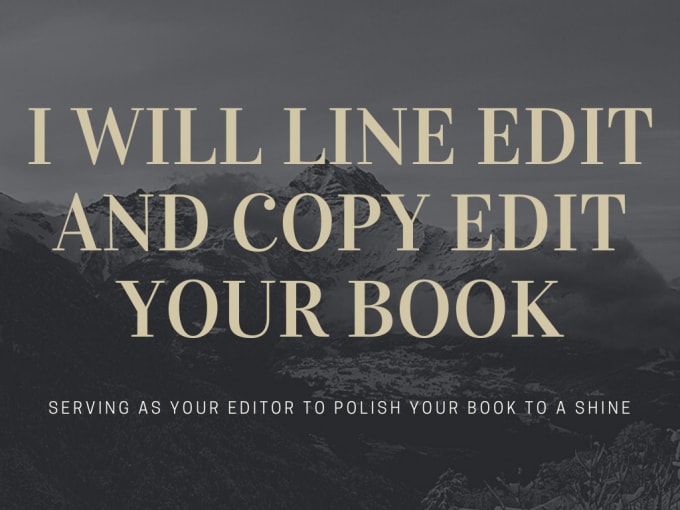 Gig Preview - Line and copy edit your book