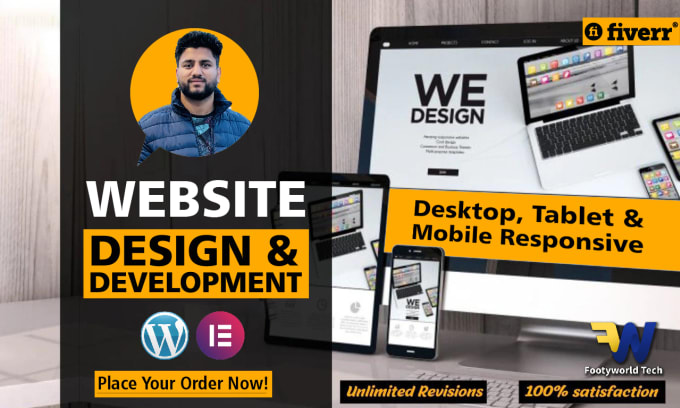 Gig Preview - Our agency will design and develop modern and responsive wordpress website in 24 hrs