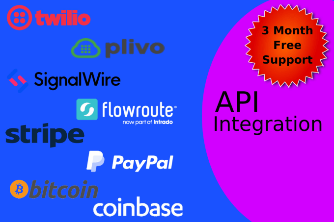 Gig Preview - Integrate twilio, plivo,  bitcoin and others API