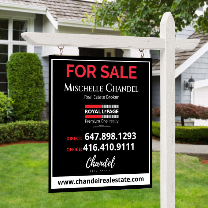 Gig Preview - Design a professional real estate yard sign or banner