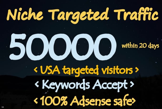 Gig Preview - Manage to drive 50k keywords targeted website traffic