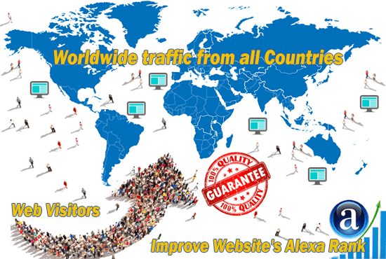 Bestseller - send you real website traffic visitors from worldwide