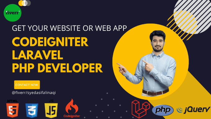 Gig Preview - Fix bugs, or develop PHP, codeigniter, laravel website and web app