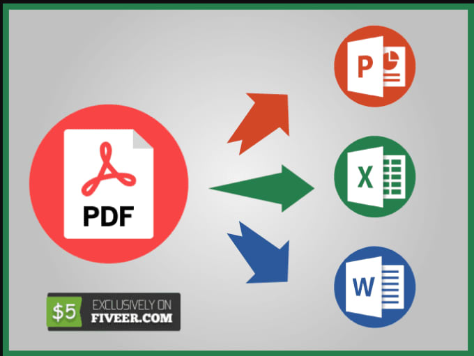 Gig Preview - Convert pdf to word or excel, scanned pages to word or excel