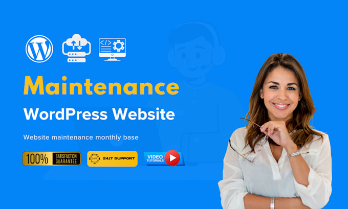 Gig Preview - Provide wordpress website maintenance support help