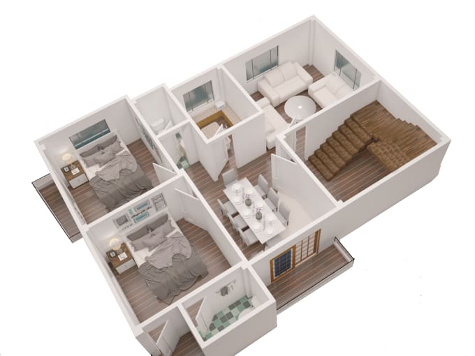 Gig Preview - Make 2d floor plan or 3d floor plan in 14hours