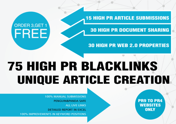 Gig Preview - Write and create 75 high da backlinks with spinning