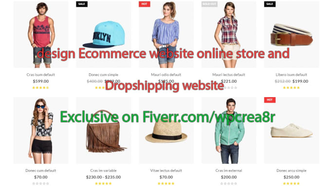 Gig Preview - Design ecommerce website online store or dropshipping