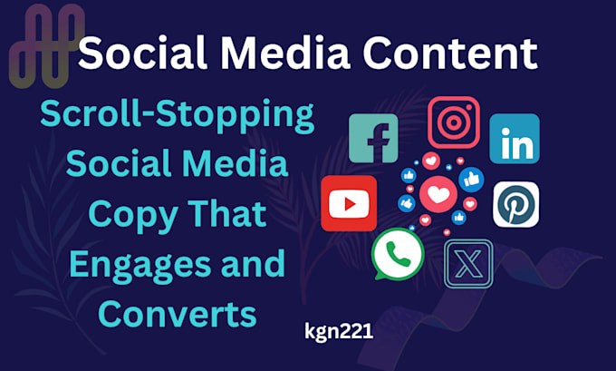 Gig Preview - Write engaging social media copy and captions for all platforms