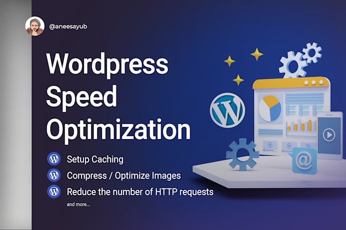 Gig Preview - Do wordpress speed optimization and speed up for google pagespeed insights