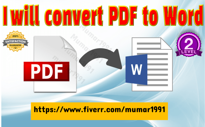 Gig Preview - Convert PDF to word