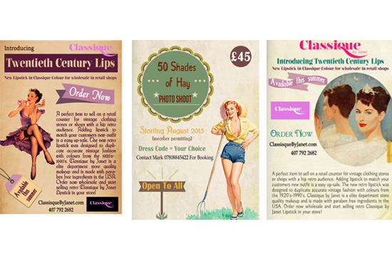 Gig Preview - Design attractive retro flyers with pin up girls