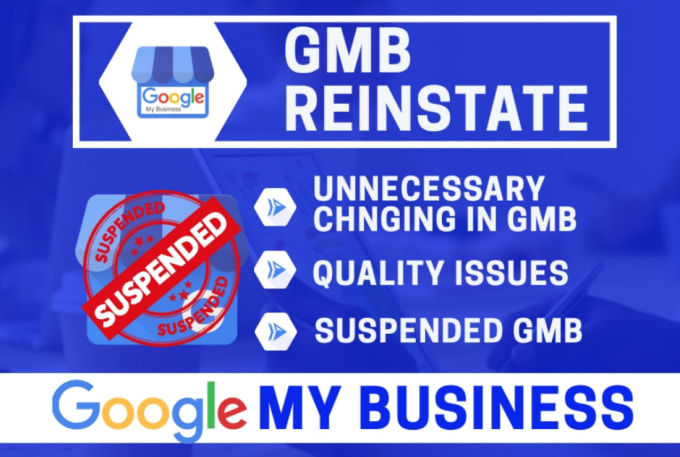 Gig Preview - Reinstate soft hard suspended google my business gmb listing