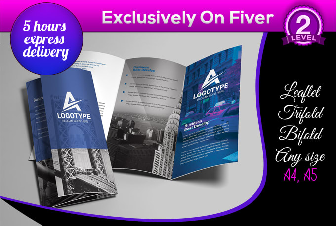 Gig Preview - Design ultra professional leaflet, bi fold or any size fold