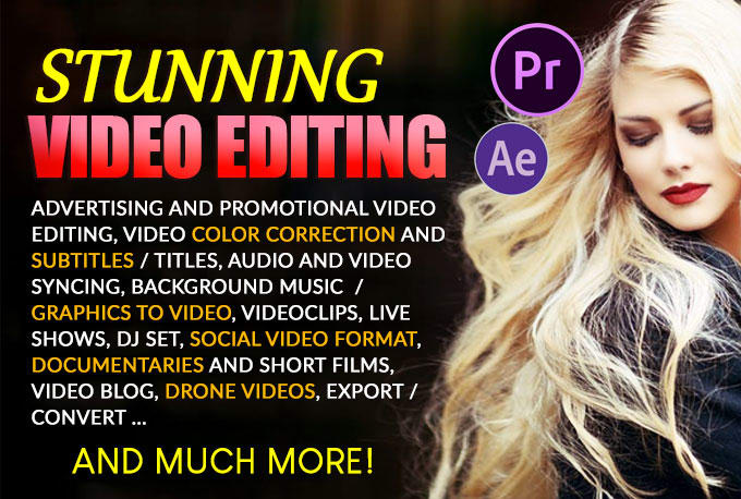 Gig Preview - Video editing, color correction and subtitling