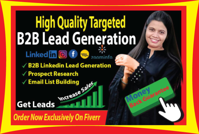 Gig Preview - Do targeted b2b lead generation, email list building, and lead prospecting