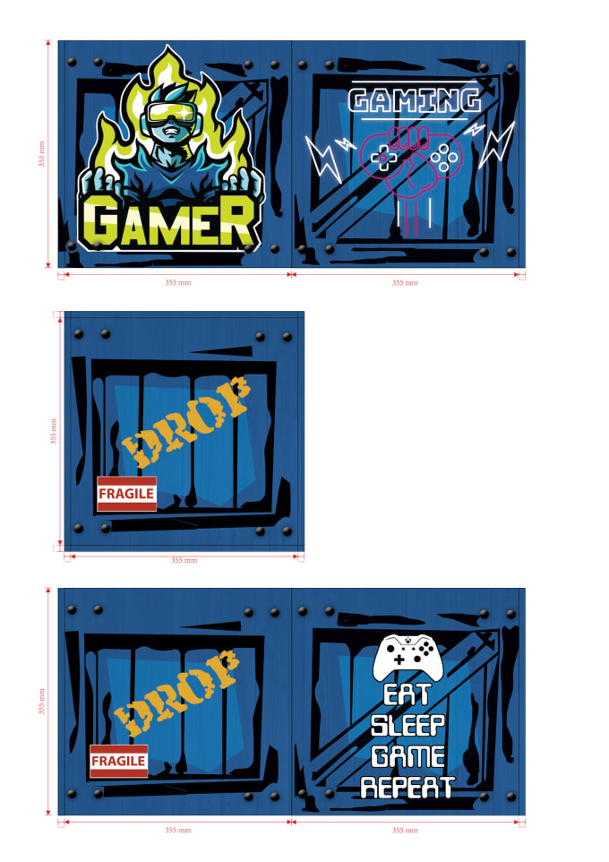 Gig Preview - Do game box packaging  supplement labels puzzle box  design