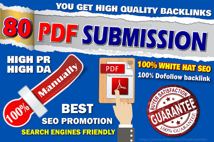 Gig Preview - Do pdf and article submission to top 80 pdf sharing sites