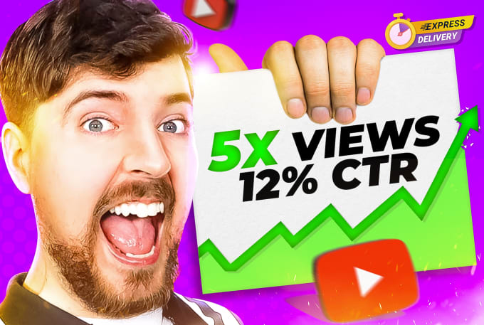 Gig Preview - Do youtube thumbnail design that drives a high CTR