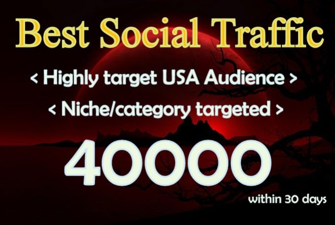 Gig Preview - Drive fast 40k best targeted genuine social traffic