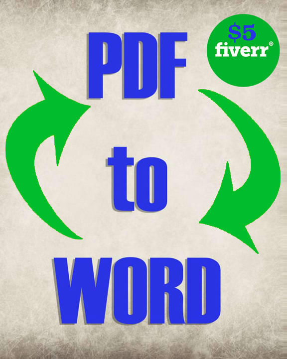 Gig Preview - Convert pdf to word or excel