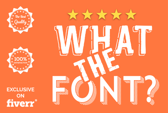 Gig Preview - Identify any font as soon as possible, recognize font